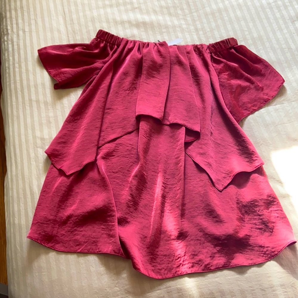 Red ASOS Off Shoulder Top